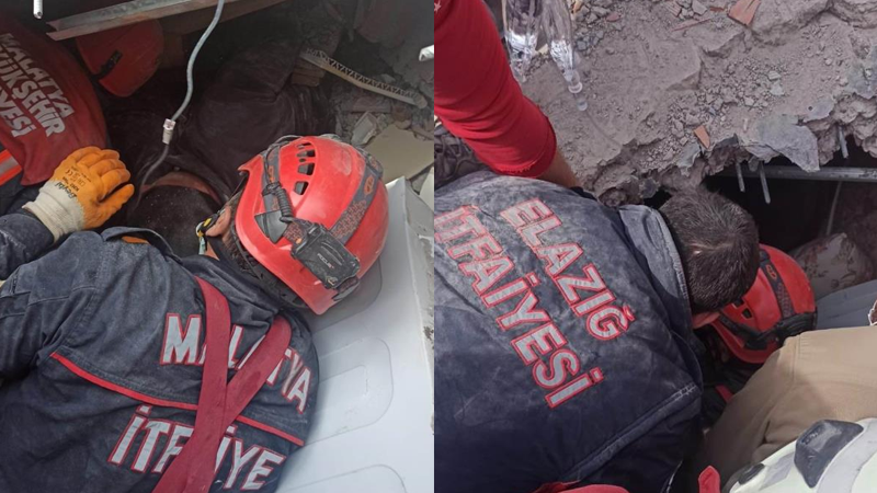 Elazığ Belediyesi itfaiye ekiplerinden hayatta tutan 'dokunuş’