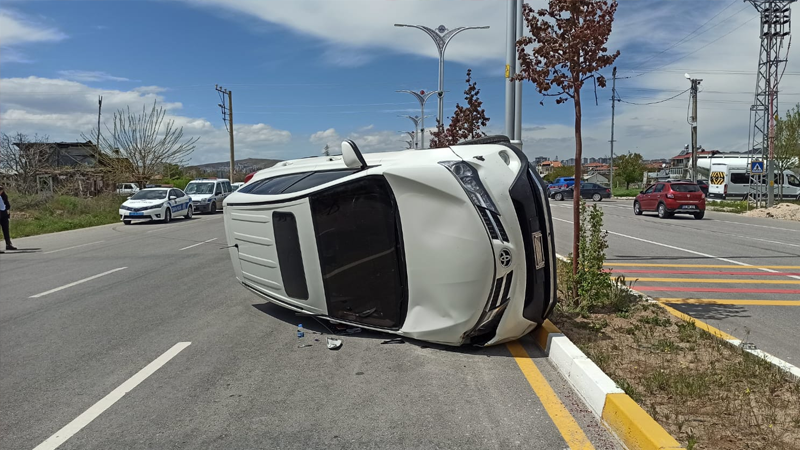 Başkan Gündoğan’ın Kullandığı Araç Takla Attı