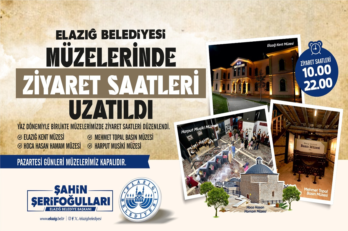 MÜZE SAATLERİNDE DÜZENLEME YAPILDI